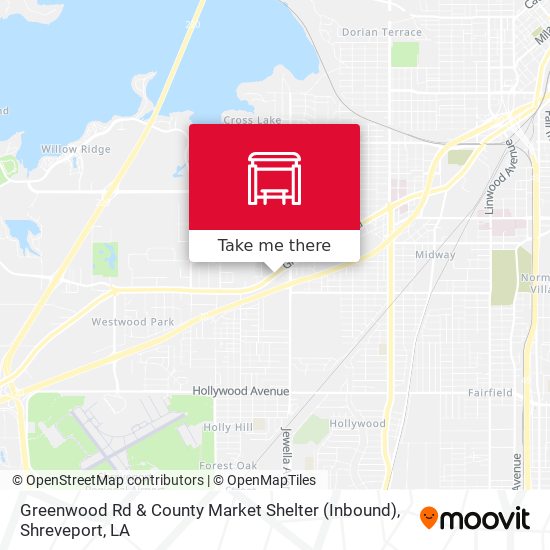 Greenwood Rd & County Market Shelter (Inbound) map