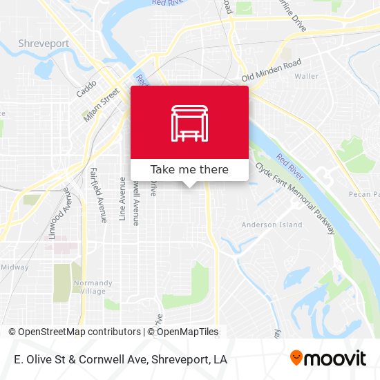E. Olive St & Cornwell Ave map