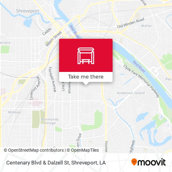 Centenary Blvd & Dalzell St map