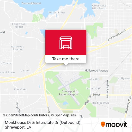 Mapa de Monkhouse Dr & Interstate Dr (Outbound)
