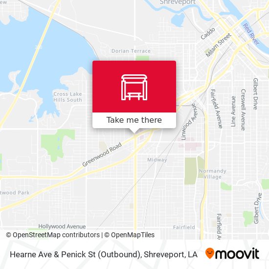 Hearne Ave & Penick St (Outbound) map