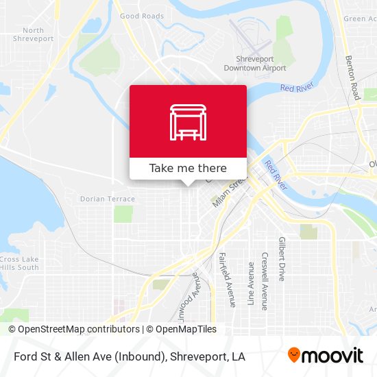 Mapa de Ford St & Allen Ave (Inbound)