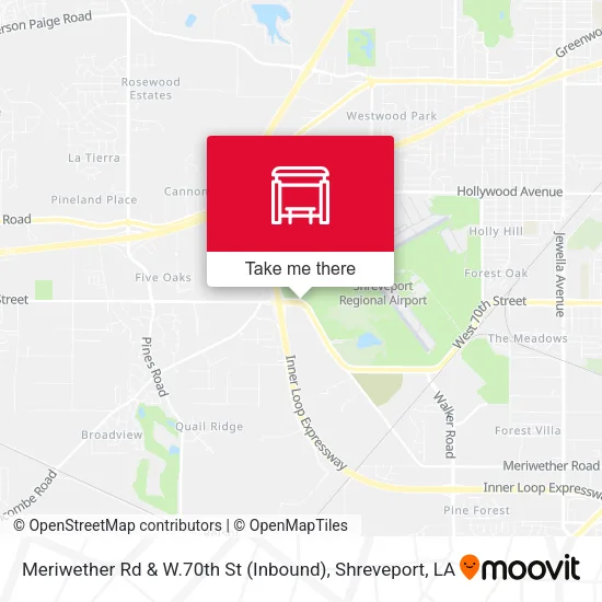 Mapa de Meriwether Rd & W.70th St (Inbound)