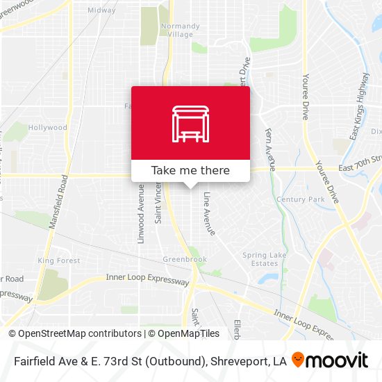 Fairfield Ave & E. 73rd St (Outbound) map