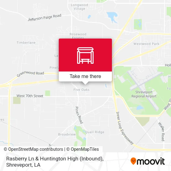 Mapa de Rasberry Ln & Huntington High (Inbound)