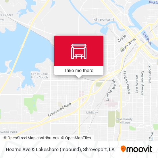 Hearne Ave & Lakeshore (Inbound) map