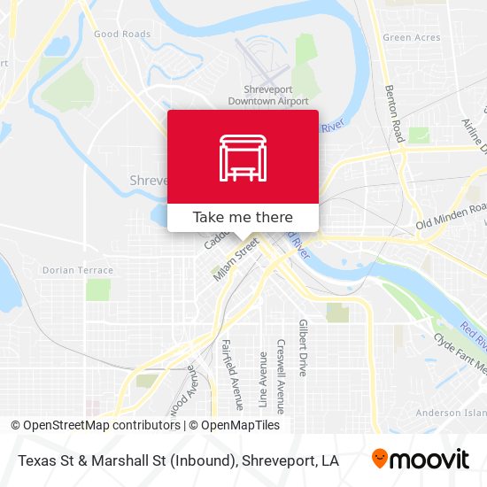 Texas St & Marshall St (Inbound) map