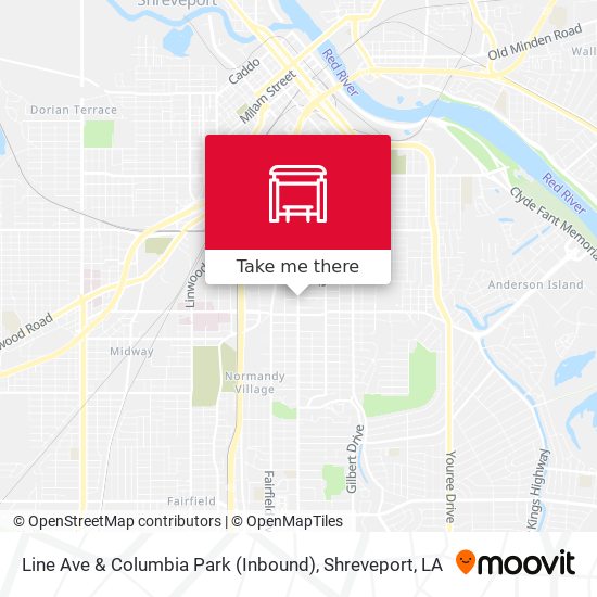 Mapa de Line Ave & Columbia Park (Inbound)