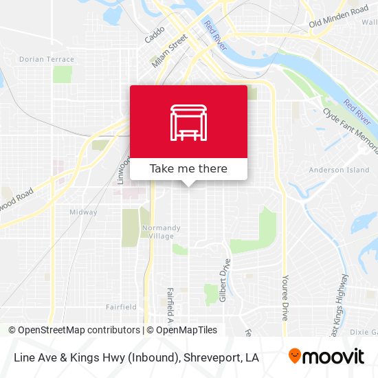 Line Ave & Kings Hwy (Inbound) map