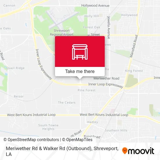 Meriwether Rd & Walker Rd (Outbound) map