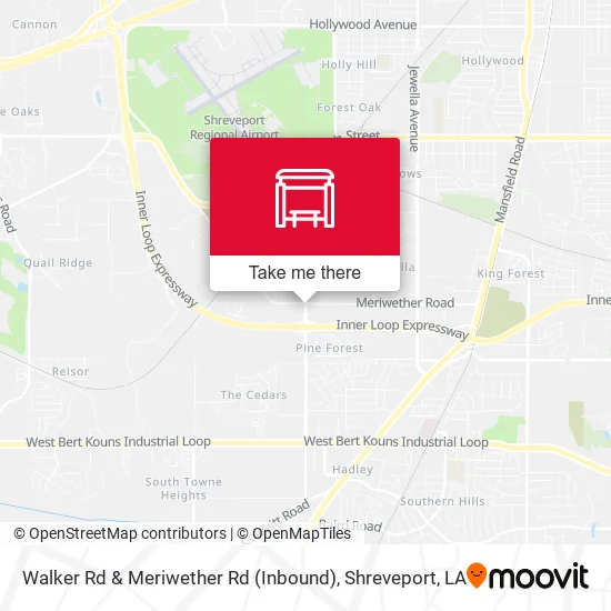 Mapa de Walker Rd & Meriwether Rd (Inbound)