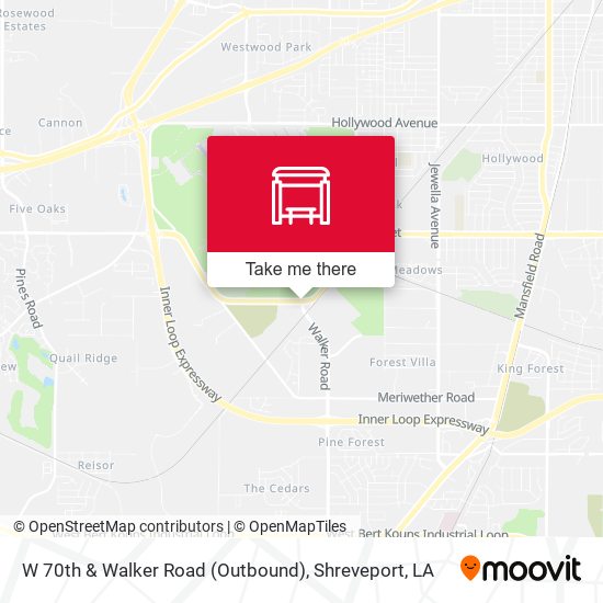 W 70th & Walker Road (Outbound) map