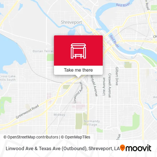 Mapa de Linwood Ave & Texas Ave (Outbound)