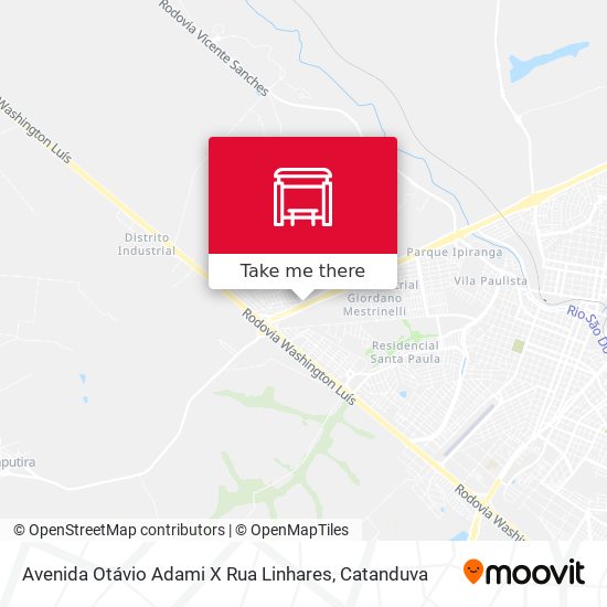 Avenida Otávio Adami X Rua Linhares map