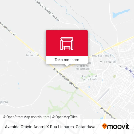 Avenida Otávio Adami X Rua Linhares map