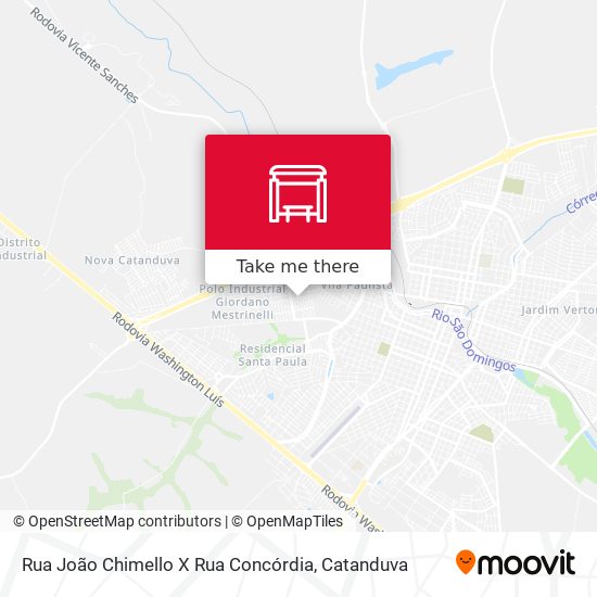 Mapa Rua João Chimello X Rua Concórdia