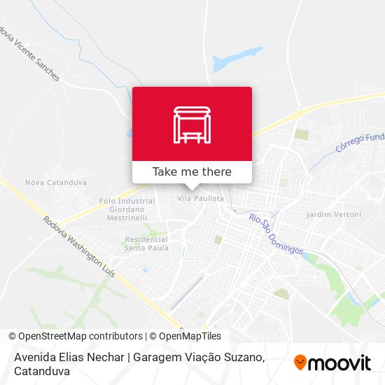 Mapa Avenida Elias Nechar | Garagem Viação Suzano