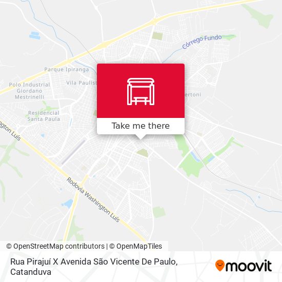Rua Pirajuí X Avenida São Vicente De Paulo map