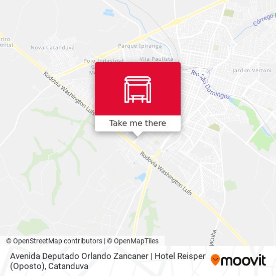 Avenida Deputado Orlando Zancaner | Hotel Reisper (Oposto) map