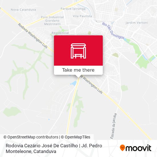 Mapa Rodovia Cezário José De Castilho | Jd. Pedro Monteleone