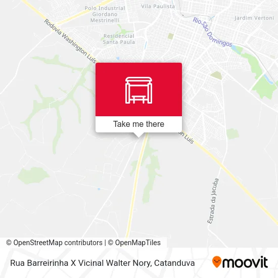 Rua Barreirinha X Vicinal Walter Nory map