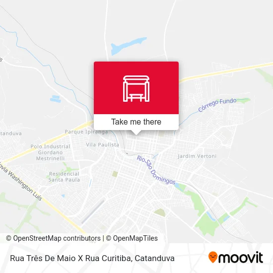 Rua Três De Maio X Rua Curitiba map