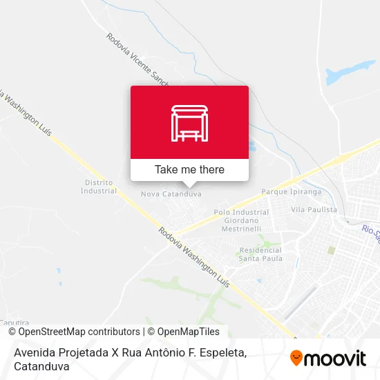 Avenida Projetada X Rua Antônio F. Espeleta map