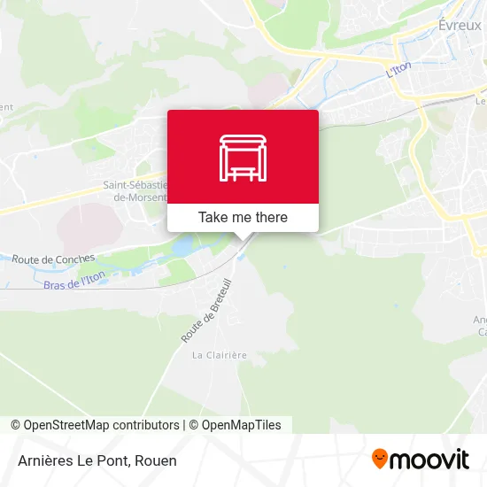 Arnières Le Pont map