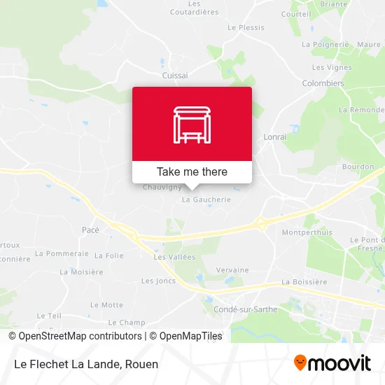 Le Flechet La Lande map