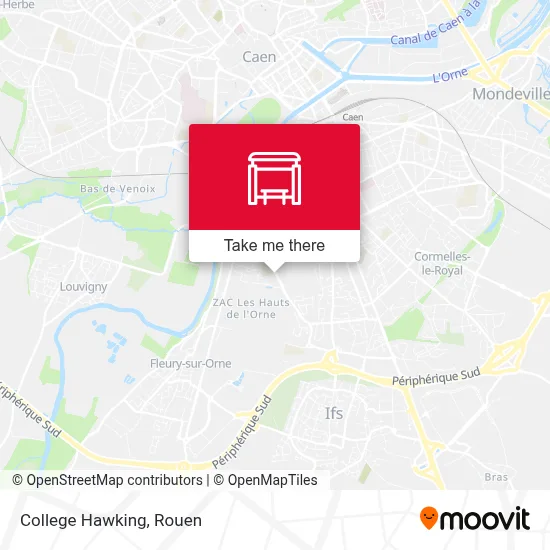 Mapa College Hawking