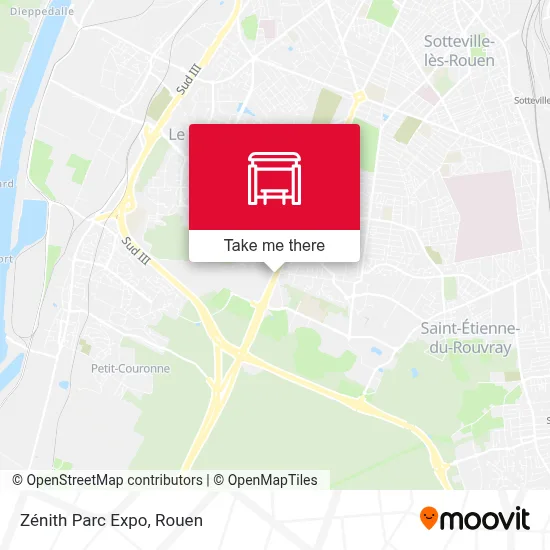 Zénith Parc Expo map