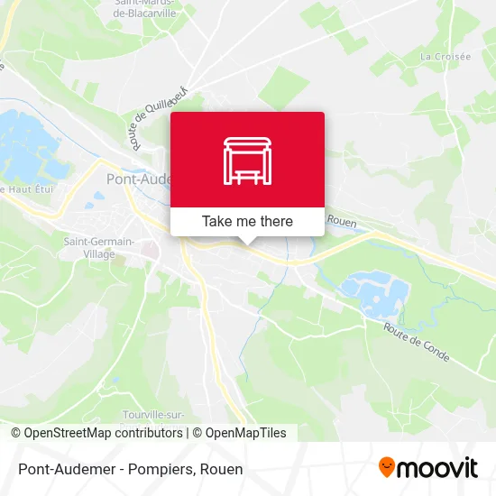 Mapa Pont-Audemer - Pompiers
