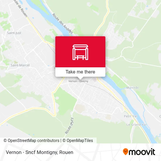 Mapa Vernon - Sncf Montigny