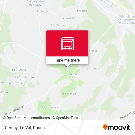 Mapa Cernay: Le Val