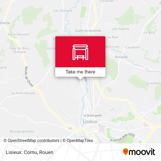 Mapa Lisieux: Cornu