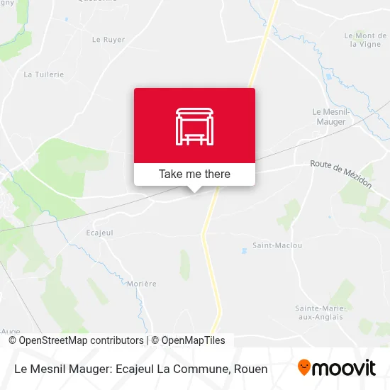 Le Mesnil Mauger: Ecajeul La Commune map