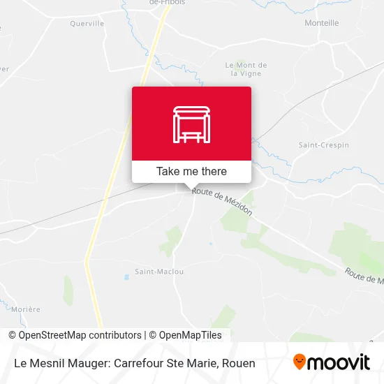 Le Mesnil Mauger: Carrefour Ste Marie map