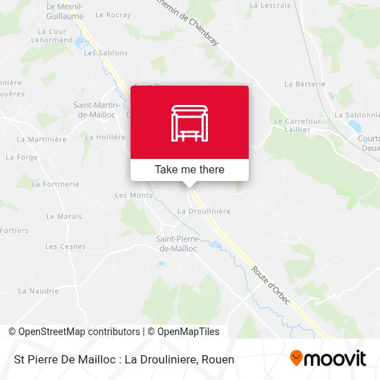 St Pierre De Mailloc : La Drouliniere map