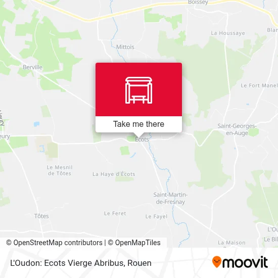 L'Oudon: Ecots Vierge Abribus map