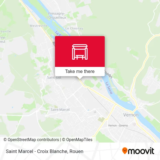 Mapa Saint Marcel - Croix Blanche