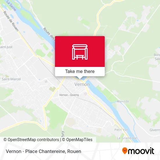 Mapa Vernon - Place Chantereine