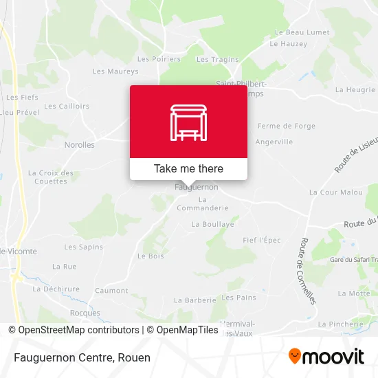 Fauguernon Centre map