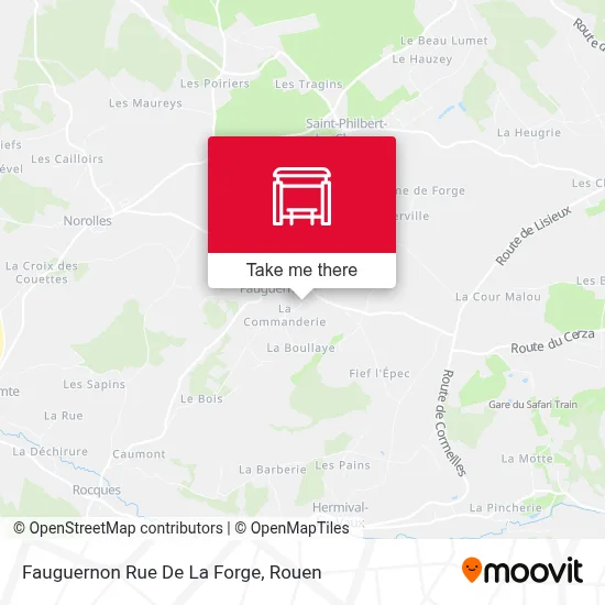 Fauguernon Rue De La Forge map