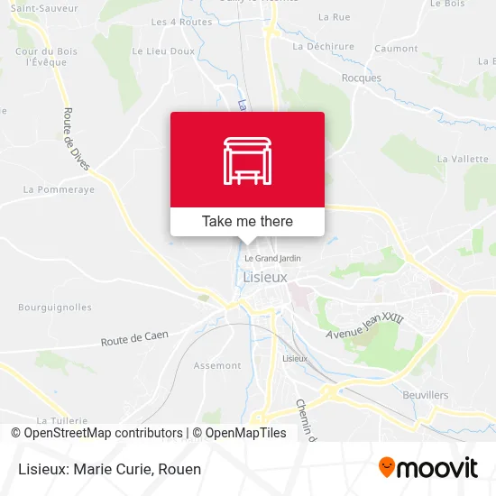 Lisieux: Marie Curie map