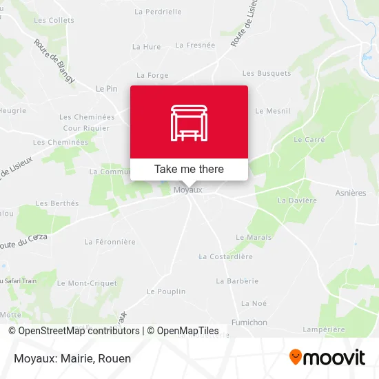 Moyaux: Mairie map