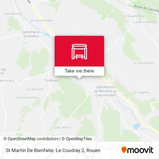 Mapa St Martin De Bienfaite: Le Coudray 2
