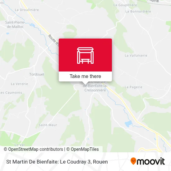 Mapa St Martin De Bienfaite: Le Coudray 3