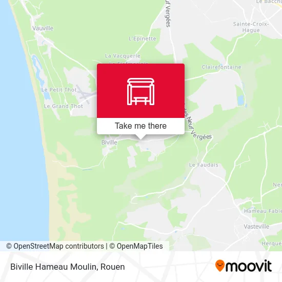 Mapa Biville Hameau Moulin