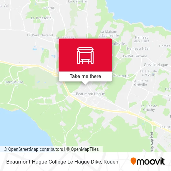 Beaumont-Hague College Le Hague Dike map