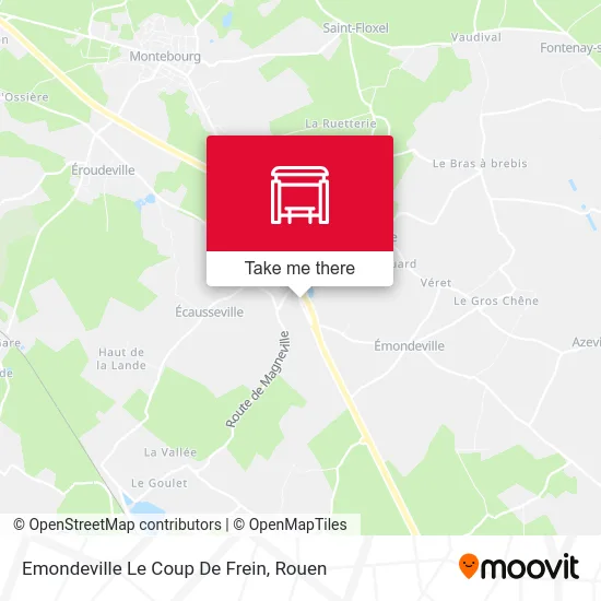 Emondeville Le Coup De Frein map